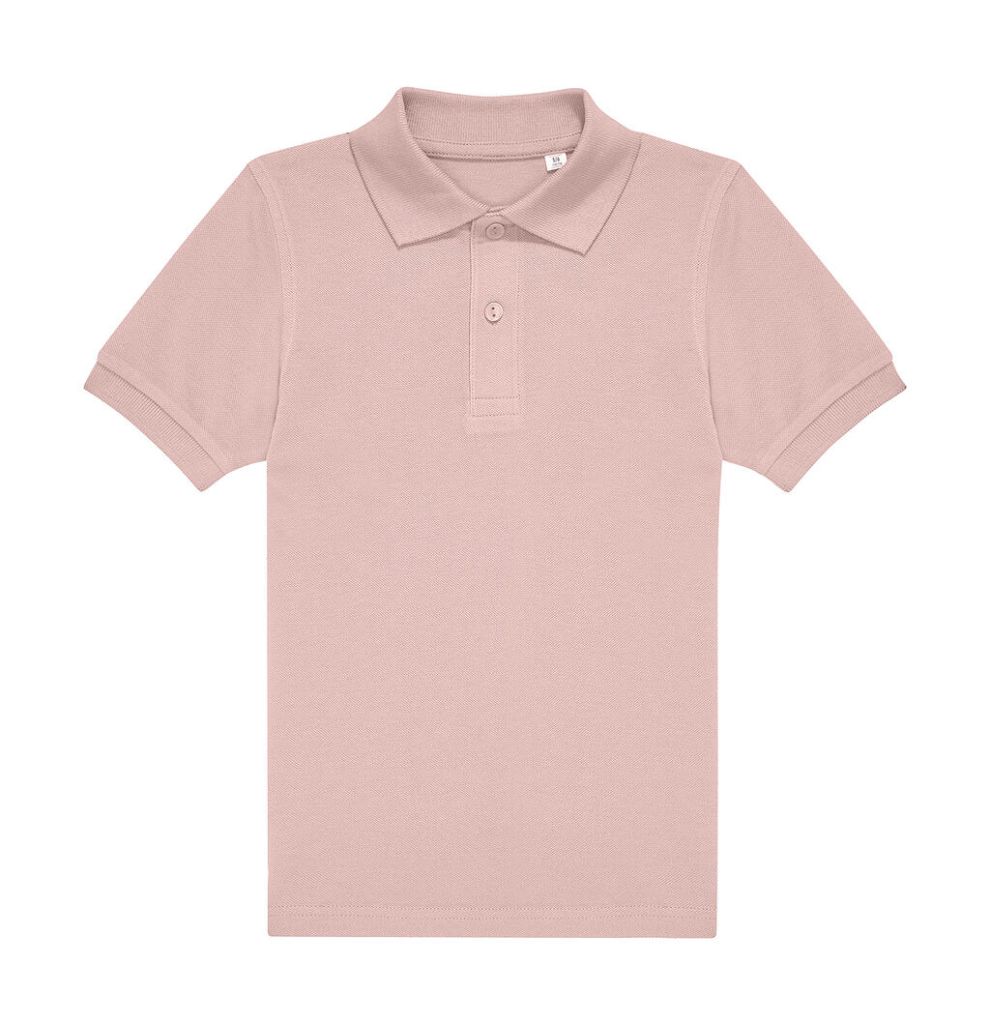 Polo enfant personnalisé, coton piqué doux et résistant (PK001) — Blush Pink — photo 4