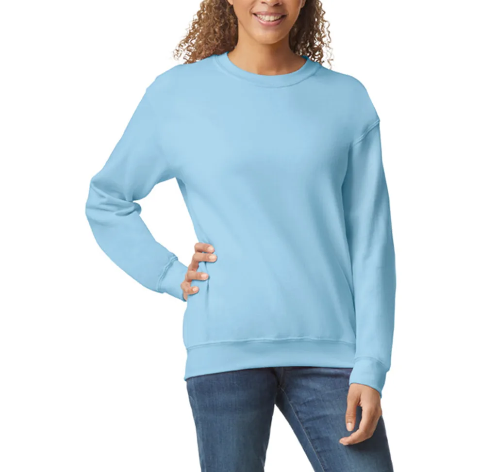 Sweat col rond personnalisé, molleton épais et chaud (18000) — Light Blue — photo 22