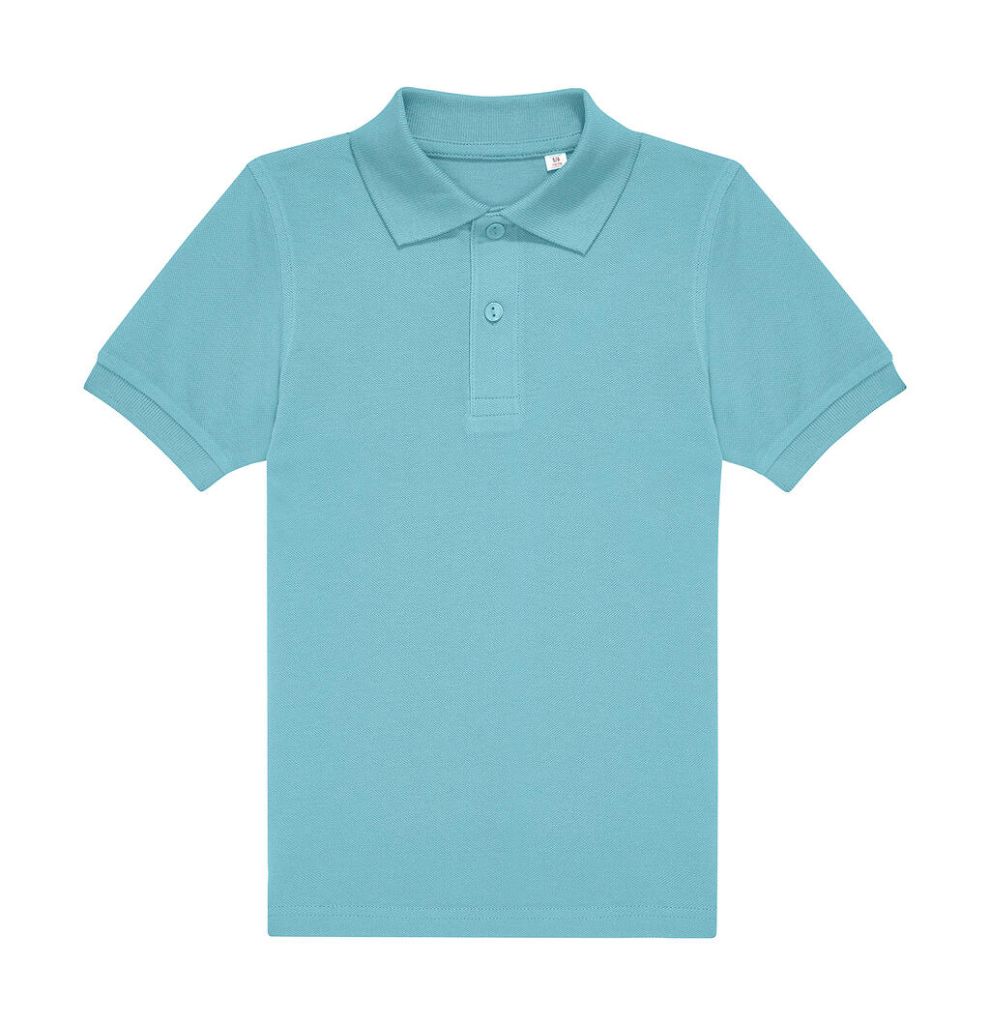 Polo enfant personnalisé, coton piqué doux et résistant (PK001) — Meta Turquoise — photo 8
