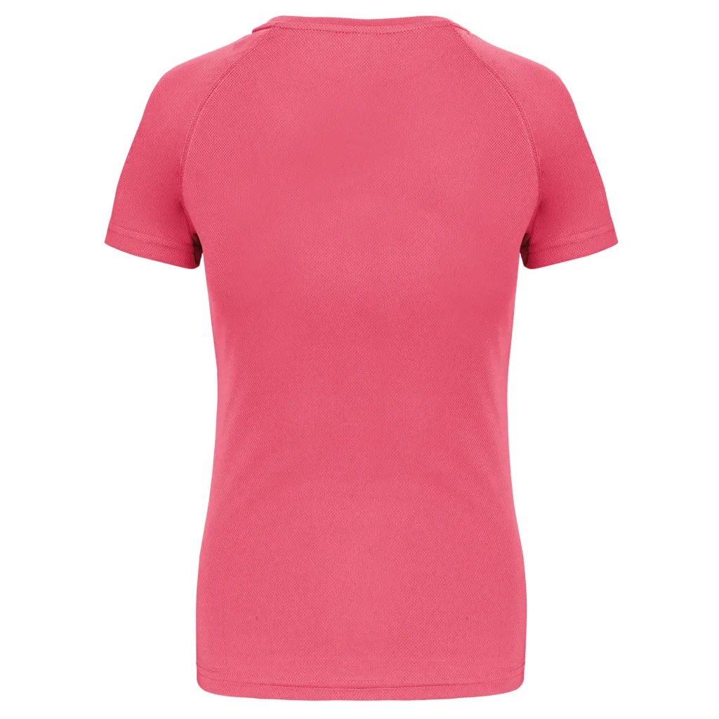 T-shirt de sport femme personnalisé, coupe ajustée (PA439), Fluorescent  Pink, photo 2