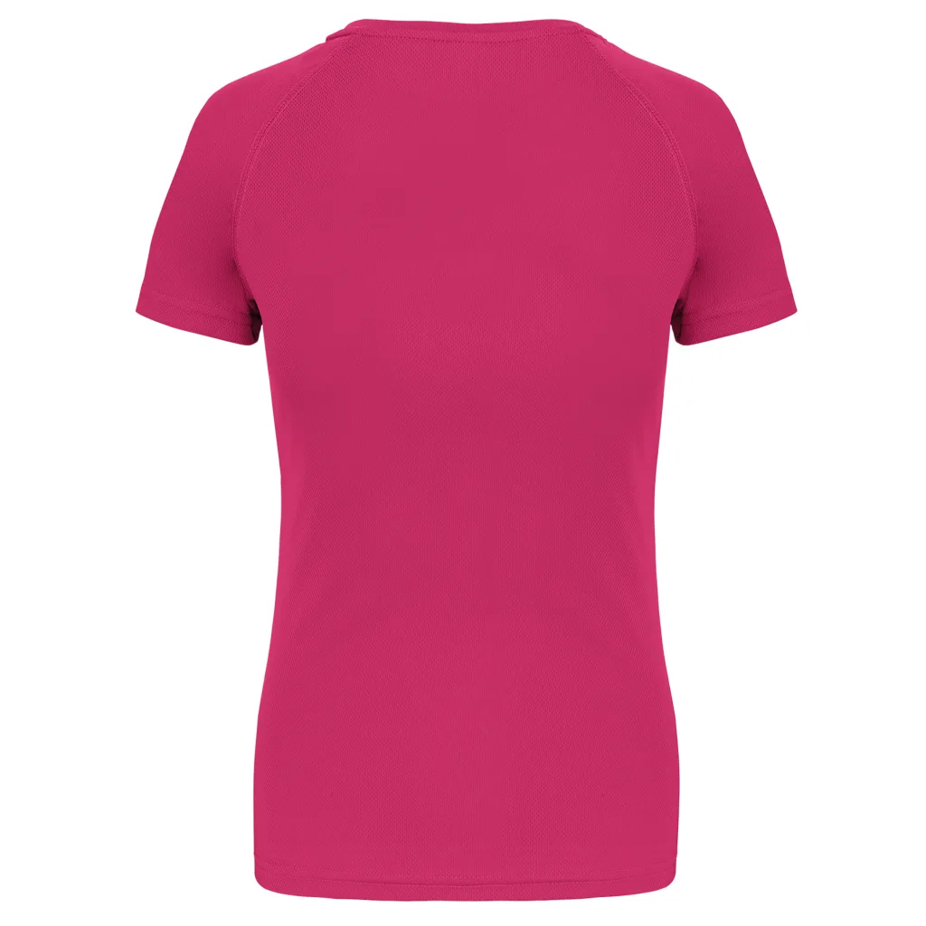 T-shirt de sport femme personnalisé, coupe ajustée (PA439), Fuchsia, photo 4