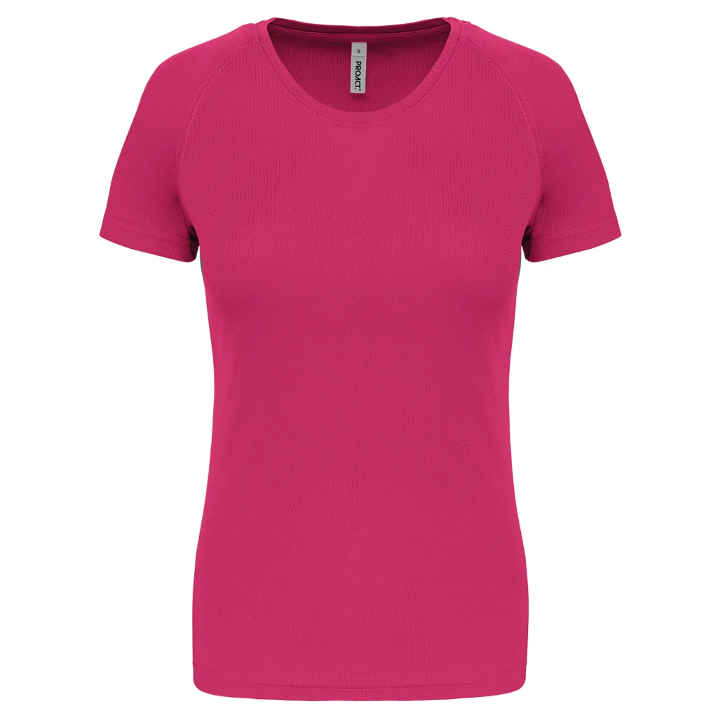 T-shirt de sport femme personnalisé, coupe ajustée (PA439), Fuchsia, photo 3