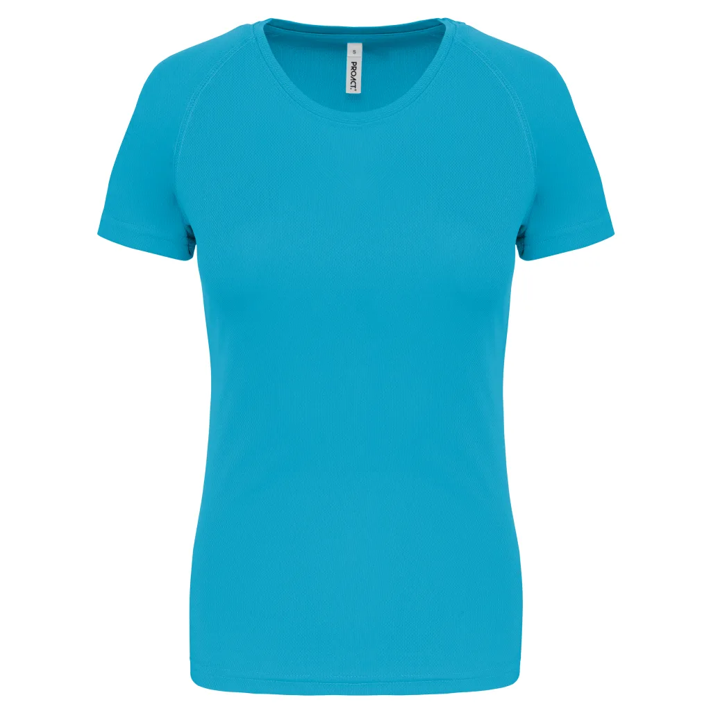 T-shirt de sport femme personnalisé, coupe ajustée (PA439), Light Turquoise, photo 3