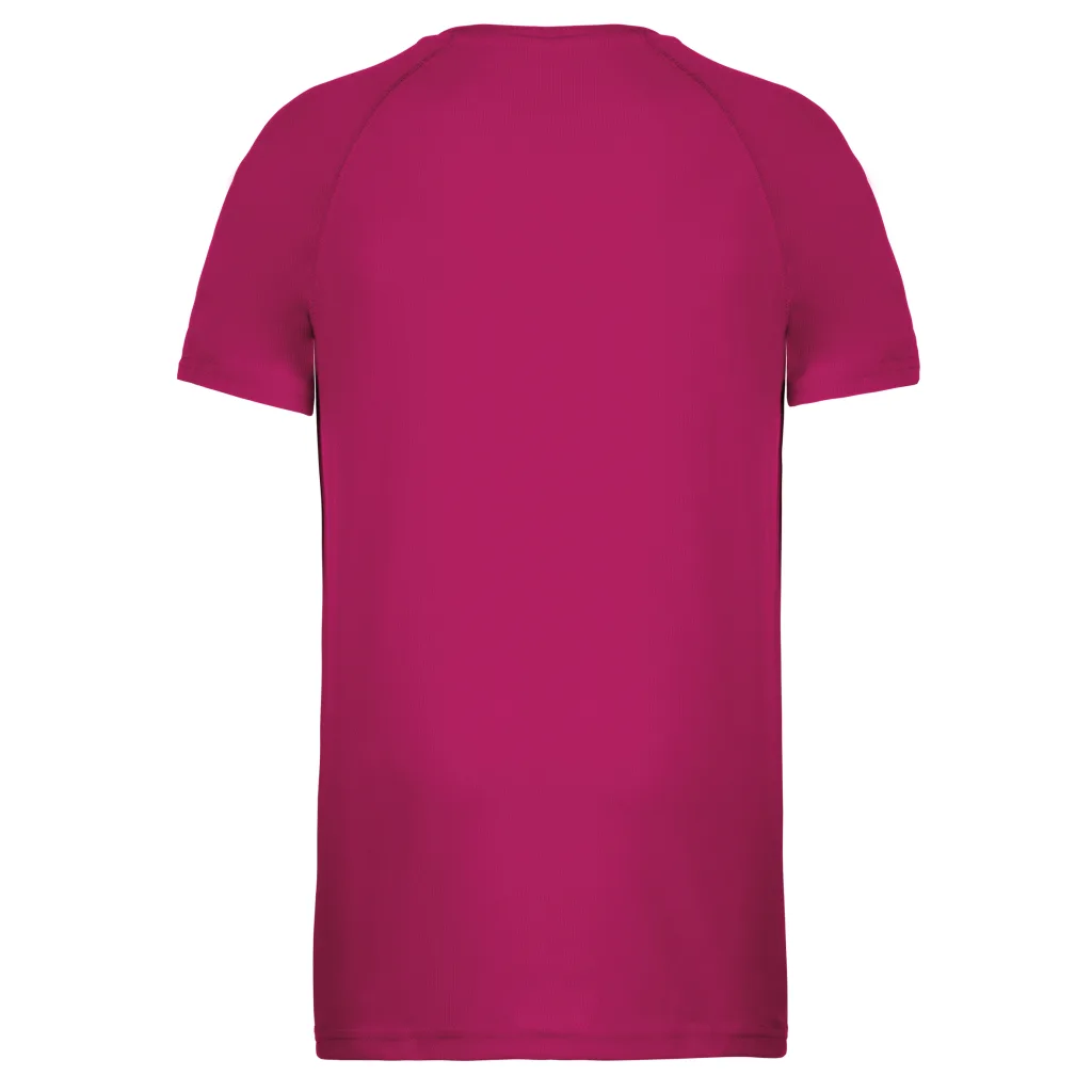 T-shirt de sport homme personnalisé, coupe raglan (PA438), Fuchsia, photo 2