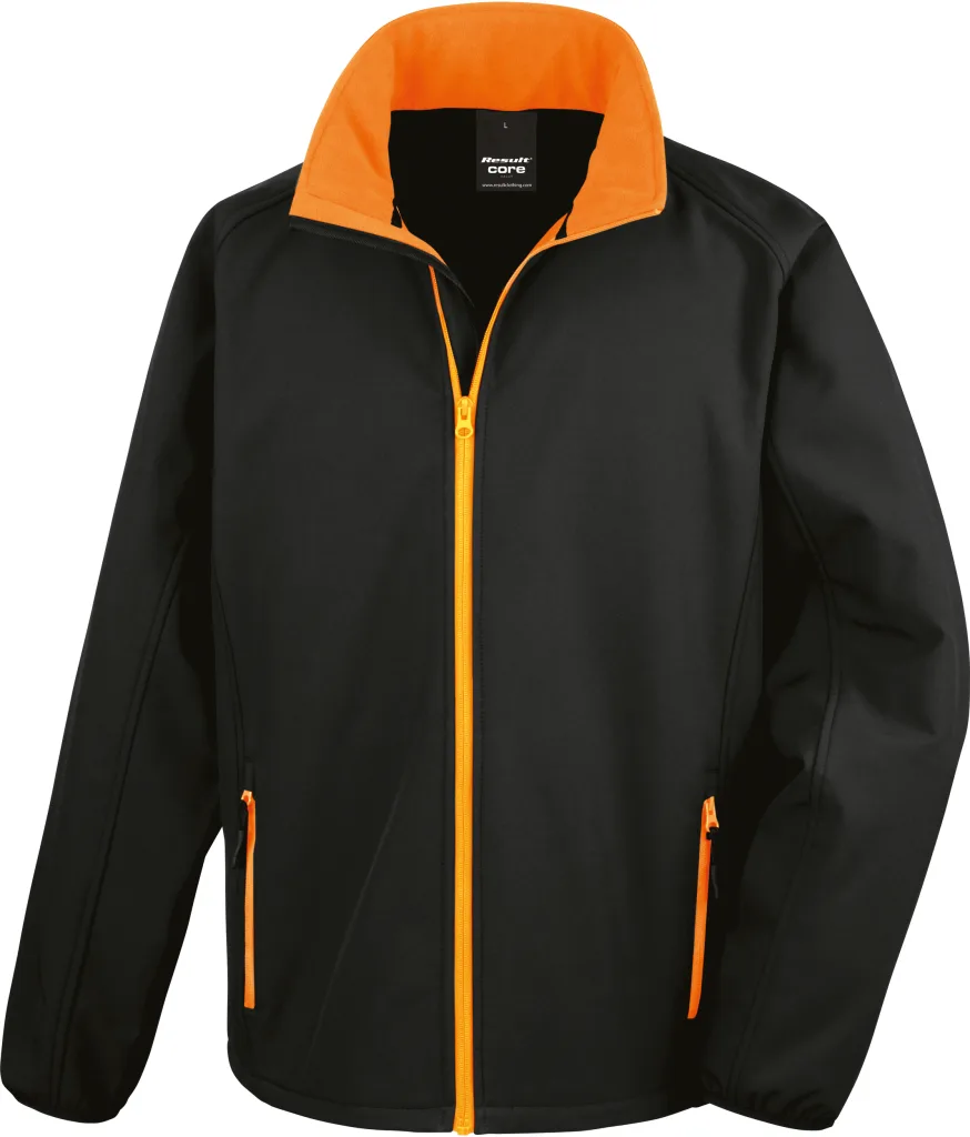 Printable Softshell Jacket (R231M) — Black/Orange — photo 3