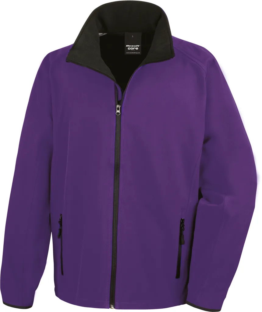 Printable Softshell Jacket (R231M) — Purple/Black — photo 9