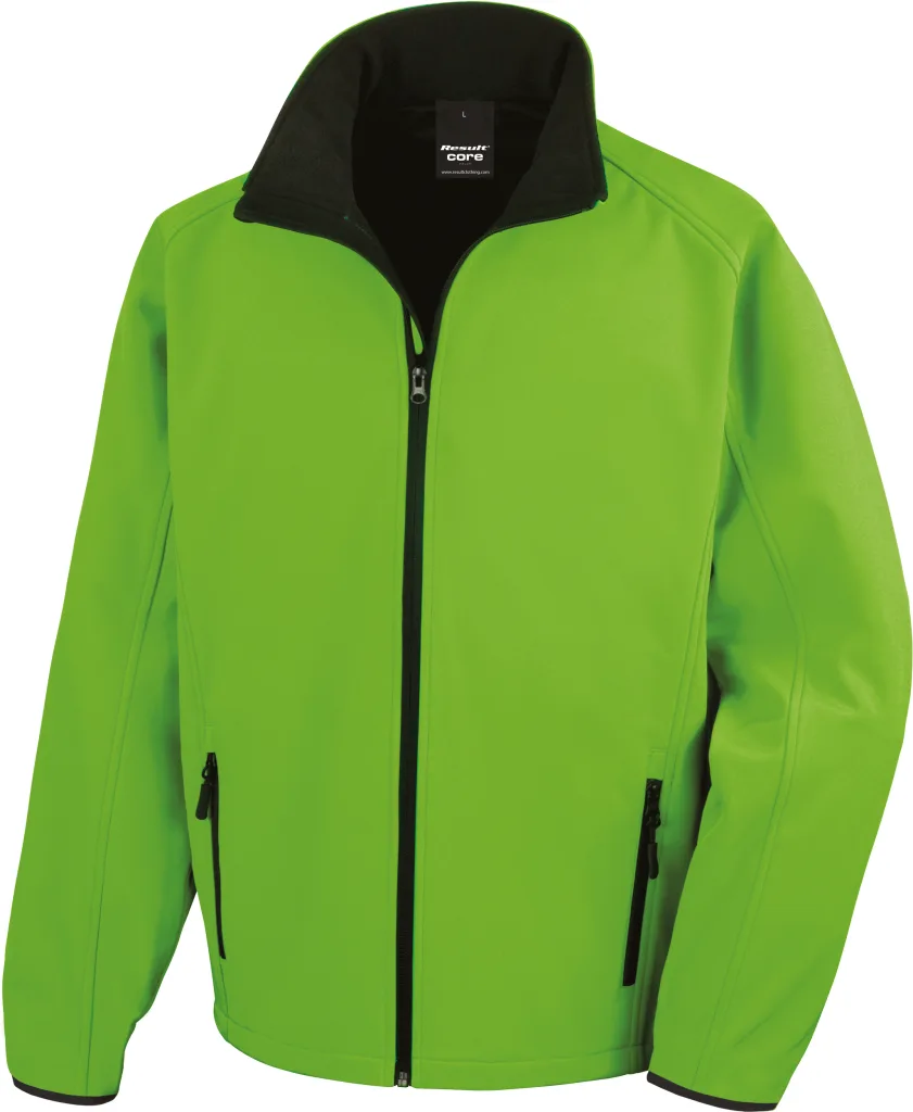 Printable Softshell Jacket (R231M) — Vivid Green/Black — photo 12