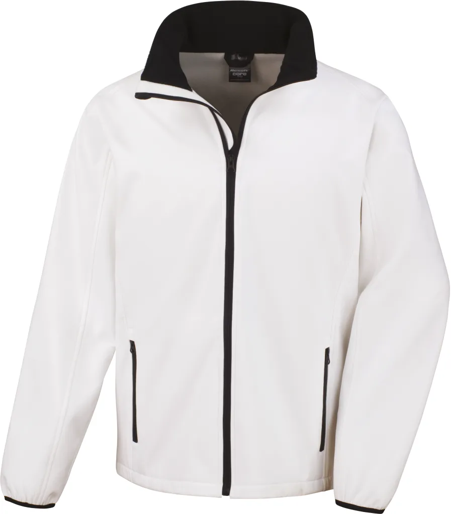 Printable Softshell Jacket (R231M) — White/Black — photo 13