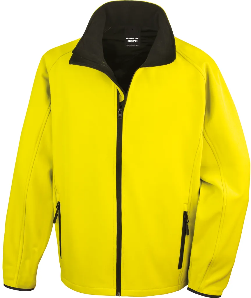 Printable Softshell Jacket (R231M) — Yellow/Black — photo 14