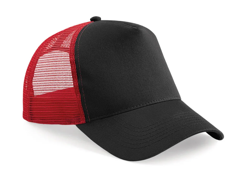 Snapback Trucker (B640) — Black/Classic Red — photo 8