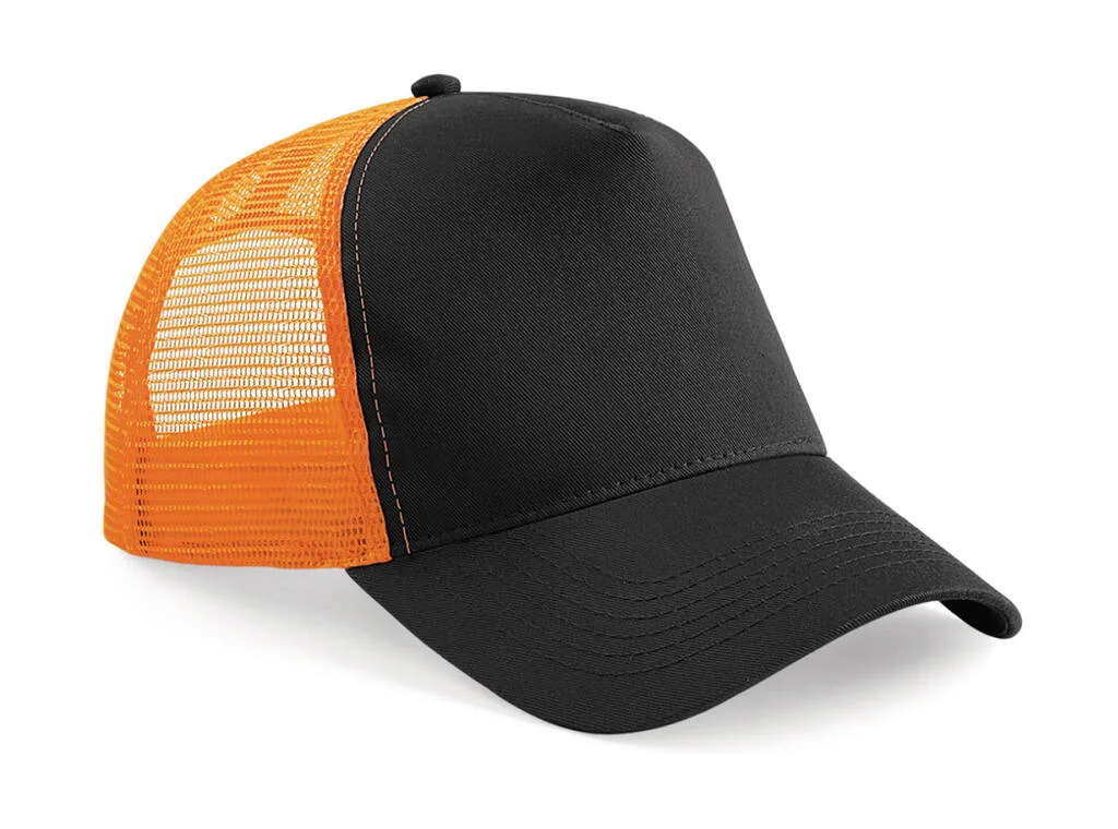 Snapback Trucker (B640) — Black/Orange — photo 12