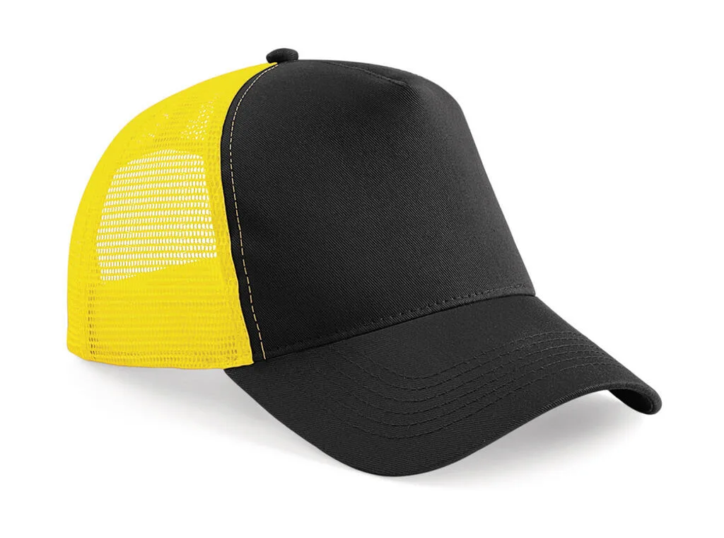 Snapback Trucker (B640) — Black/Yellow — photo 15