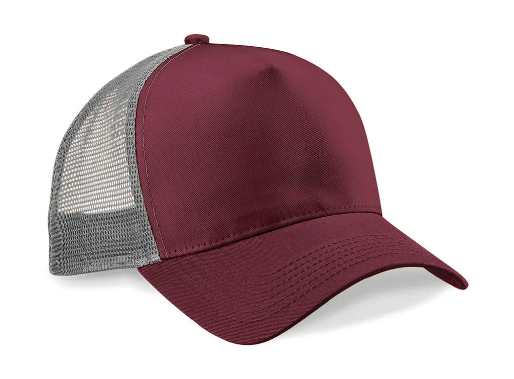 Snapback Trucker (B640) — Burgundy/Grey — photo 19