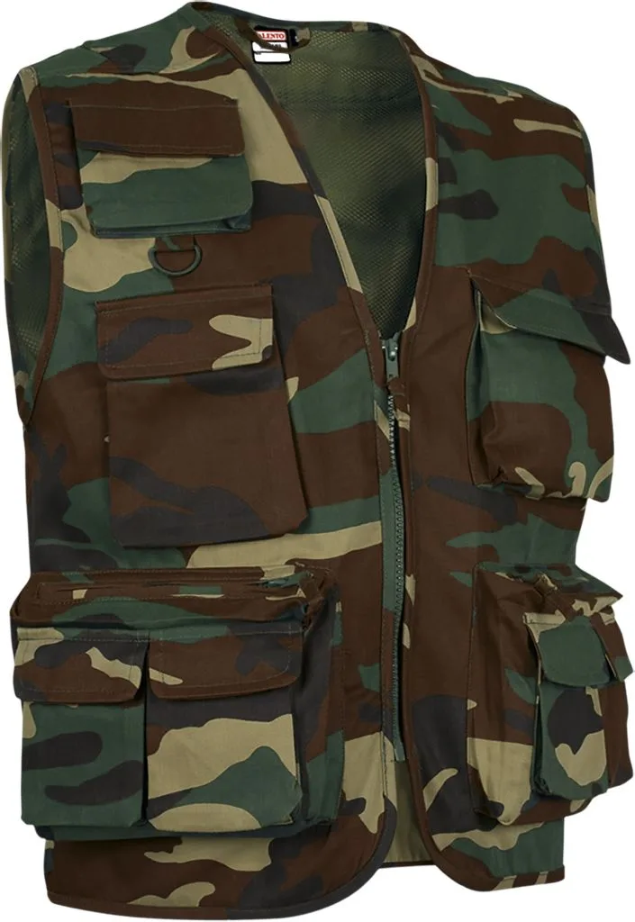 Valento Safari - Gilet reporter multipoches sans manches (CHVASAF) — jungle boisé — photo 7